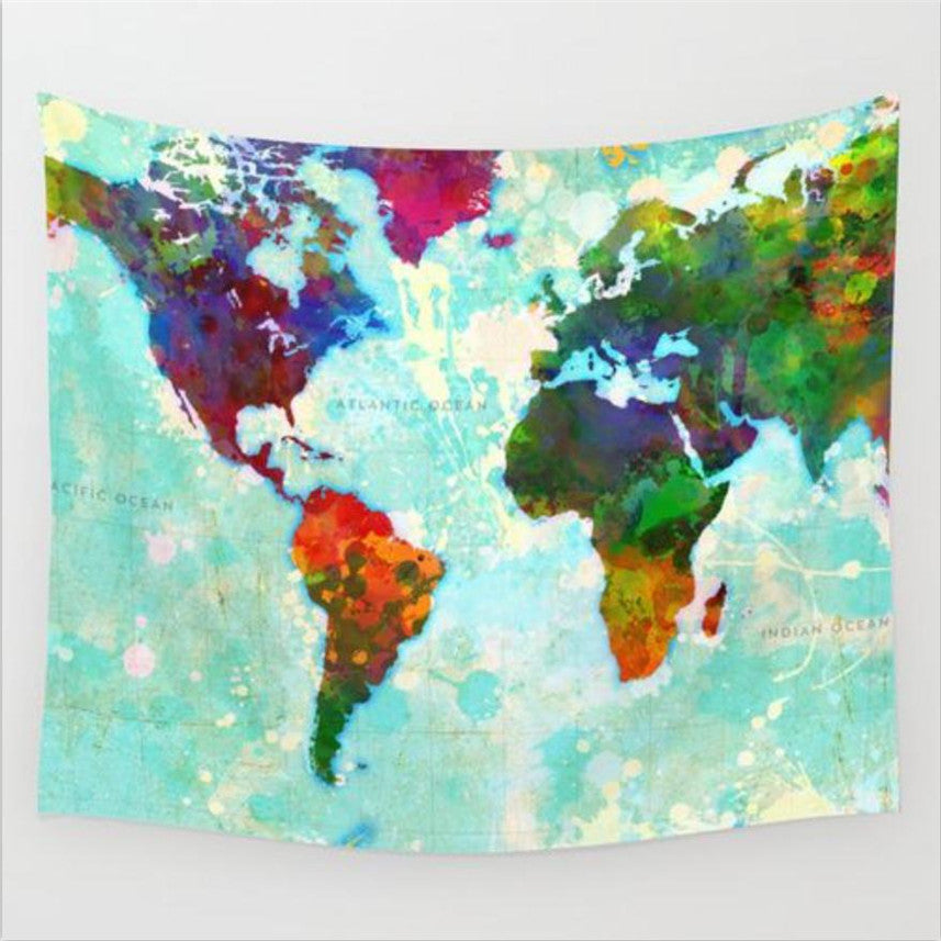 World Map Tapestry