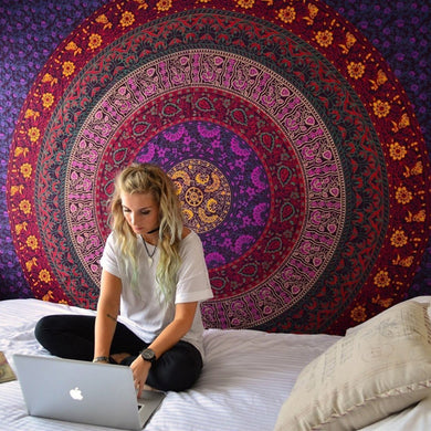 Datura Floral Tapestry Bedroom