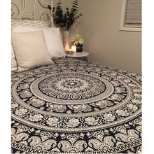 Bohemian Elephant Print Bedspread