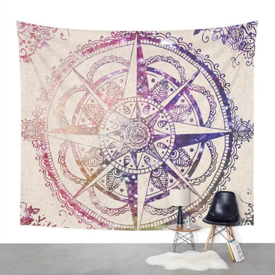 Colored Compass Tapestry