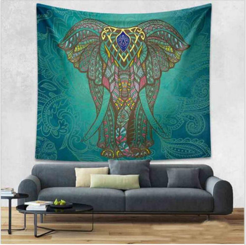 Indian Elephant  Jade Tapestry